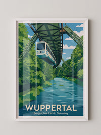 Schwebebahn Wuppertal Retro Stil