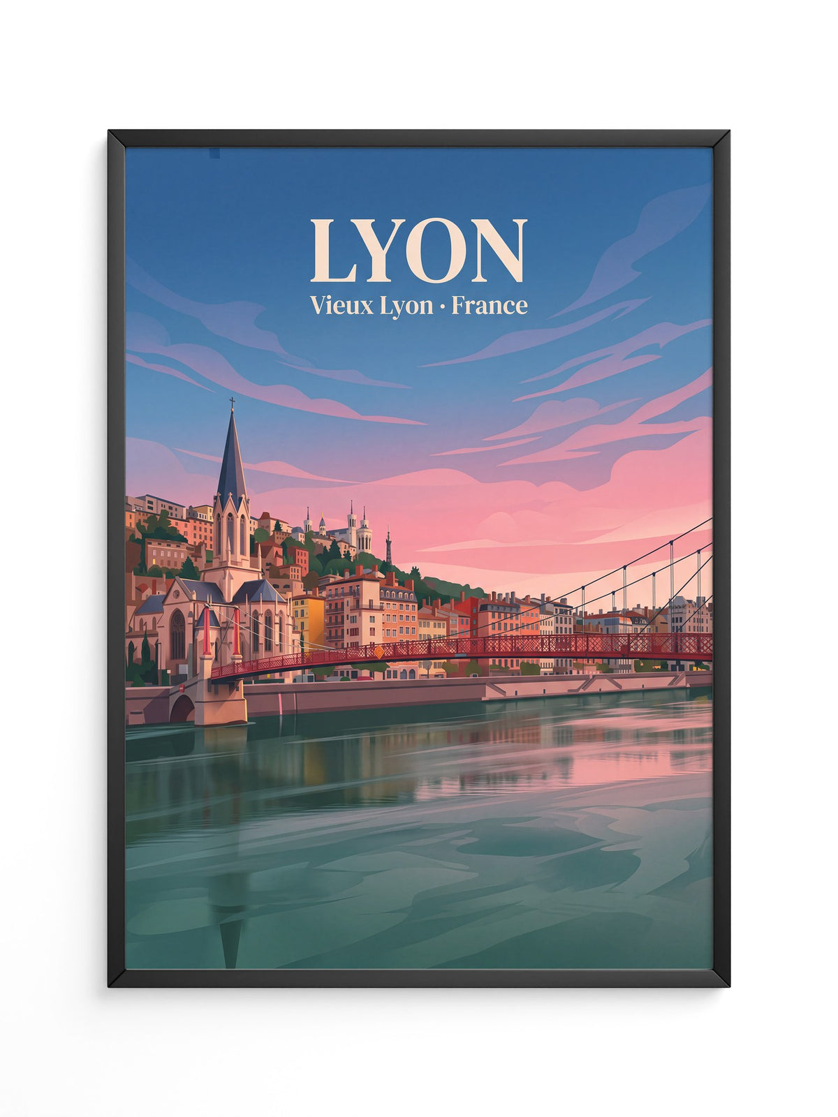 Lyon Altstadt Sonnenuntergang
