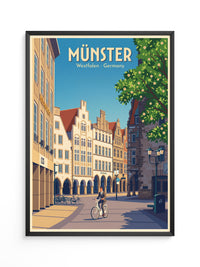 Münster Fahrradtour Vintage Look
