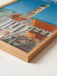 Augsburg Skyline Retro-Illustration