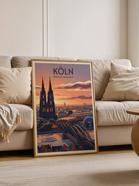 Kölner Dom Sonnenuntergang Retro