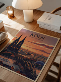 Kölner Dom Sonnenuntergang Retro