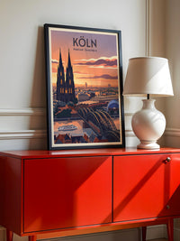Kölner Dom Sonnenuntergang Retro