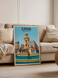 Lyon Brunnen Retro-Architektur