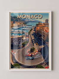 Monaco Rennstrecke Vogelperspektive