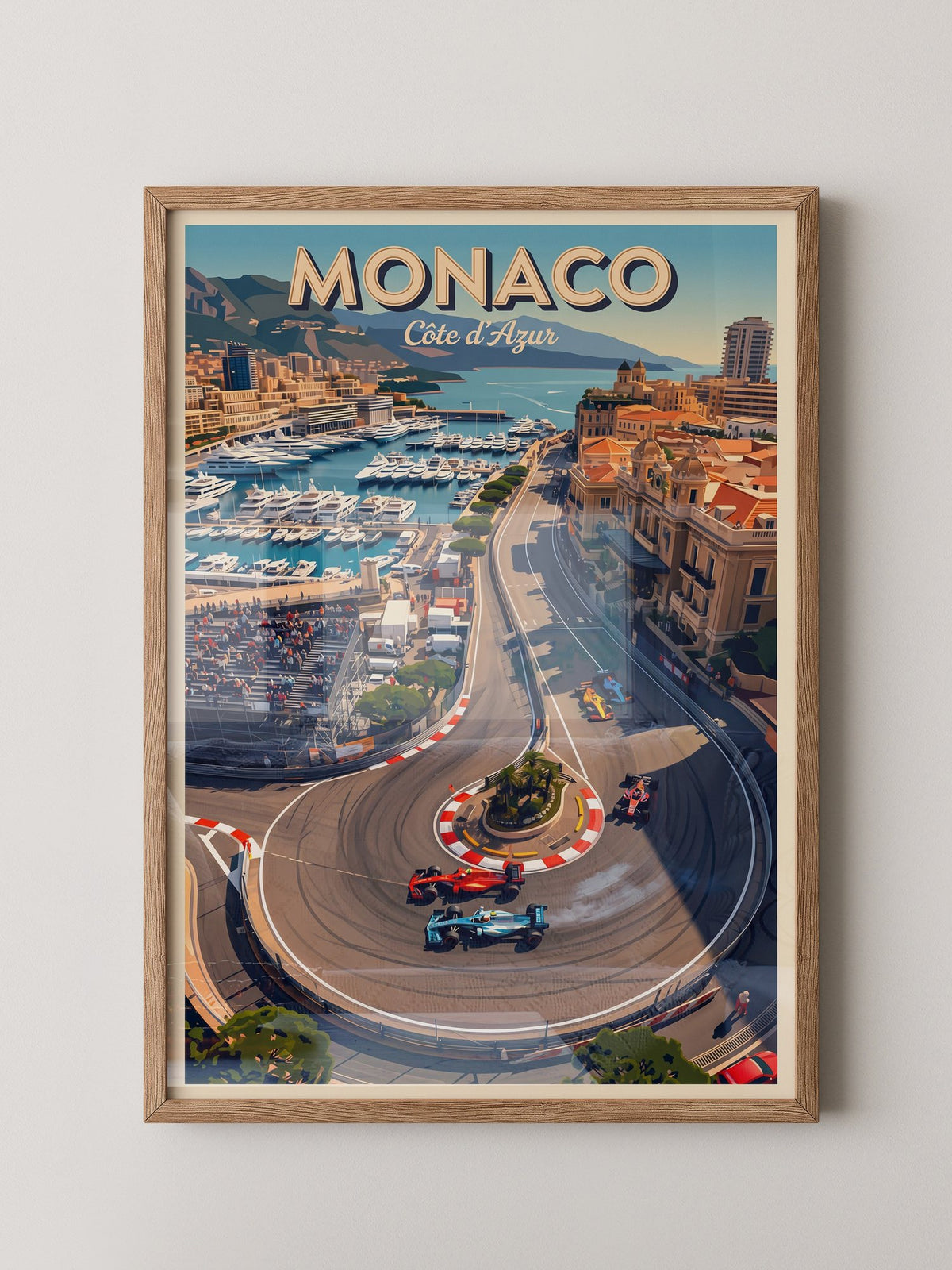Monaco Rennstrecke Vogelperspektive