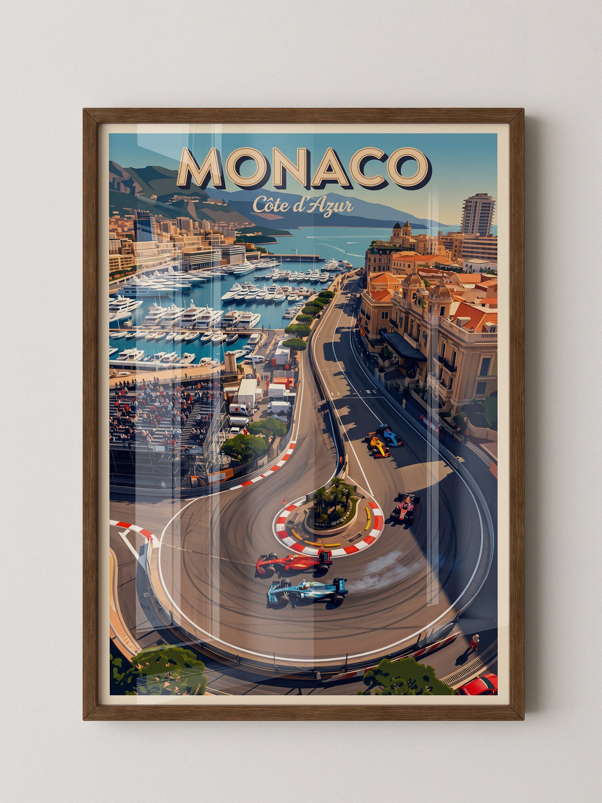 Monaco Rennstrecke Vogelperspektive