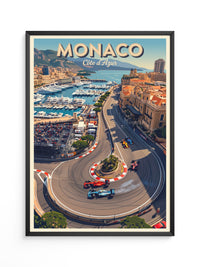 Monaco Rennstrecke Vogelperspektive