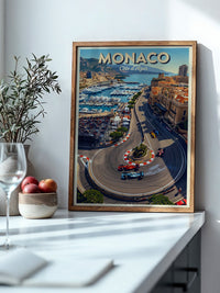 Monaco Rennstrecke Vogelperspektive