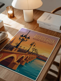 Bordeaux Brücke Sonnenuntergang