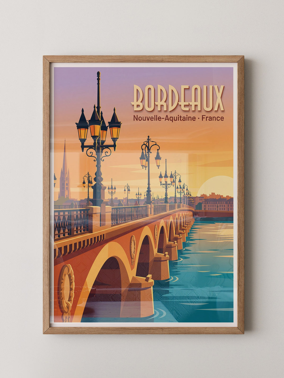 Bordeaux Brücke Sonnenuntergang