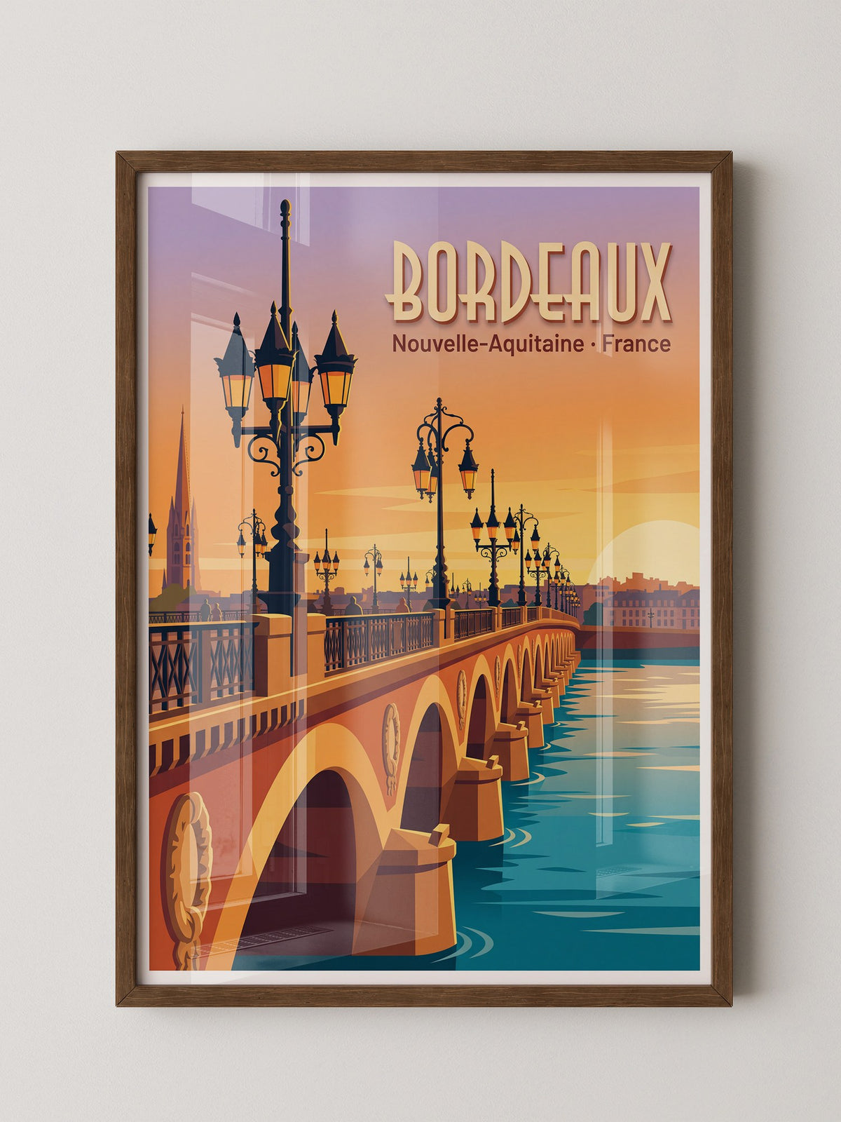 Bordeaux Brücke Sonnenuntergang