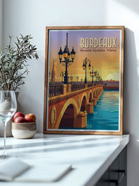 Bordeaux Brücke Sonnenuntergang
