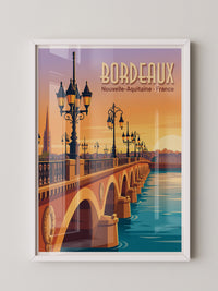 Bordeaux Brücke Sonnenuntergang