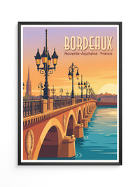 Bordeaux Brücke Sonnenuntergang