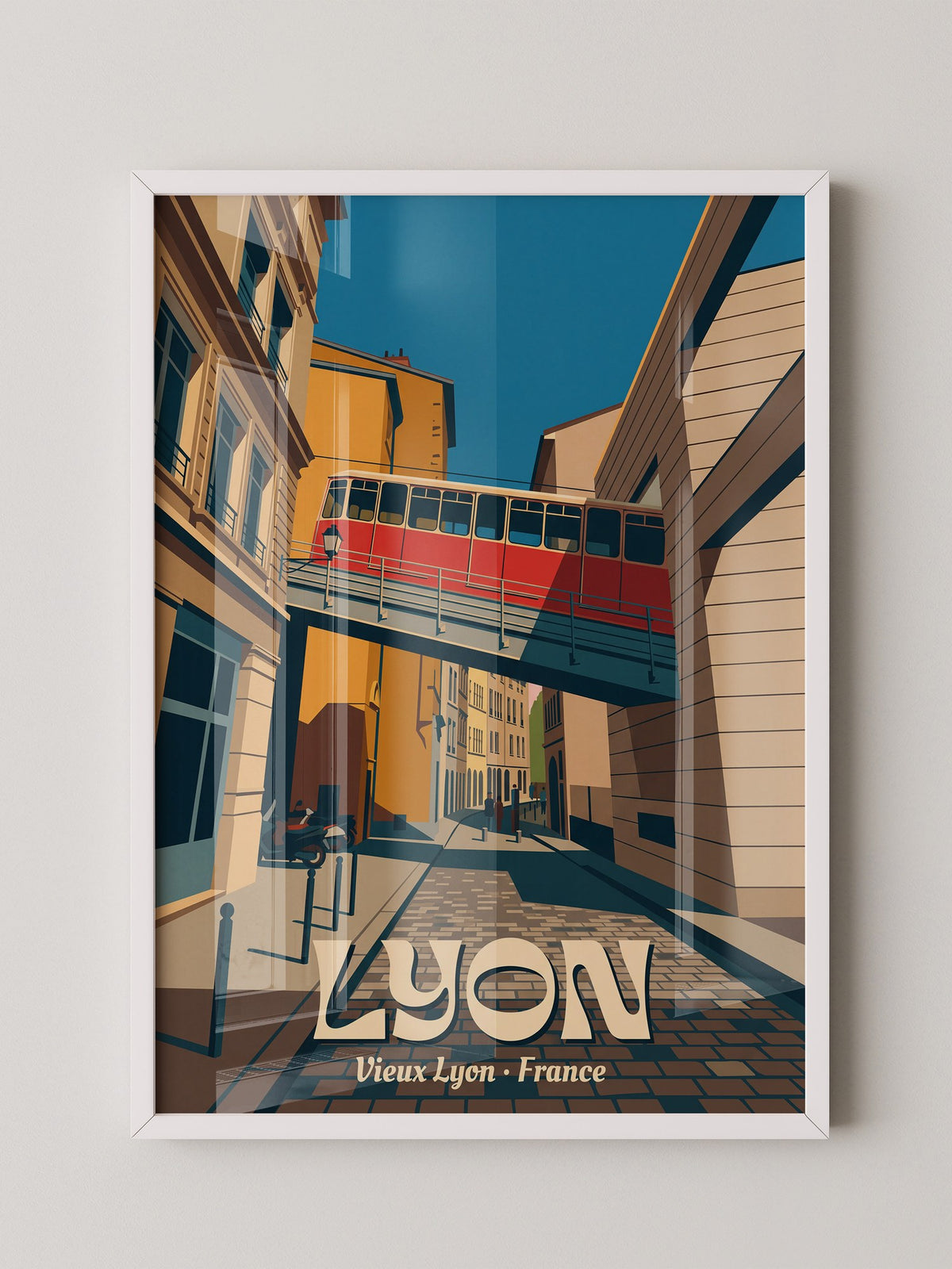 Lyon Straßenbahn Retro-Stil