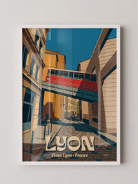 Lyon Straßenbahn Retro-Stil