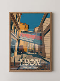 Lyon Straßenbahn Retro-Stil