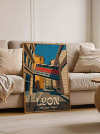 Lyon Straßenbahn Retro-Stil