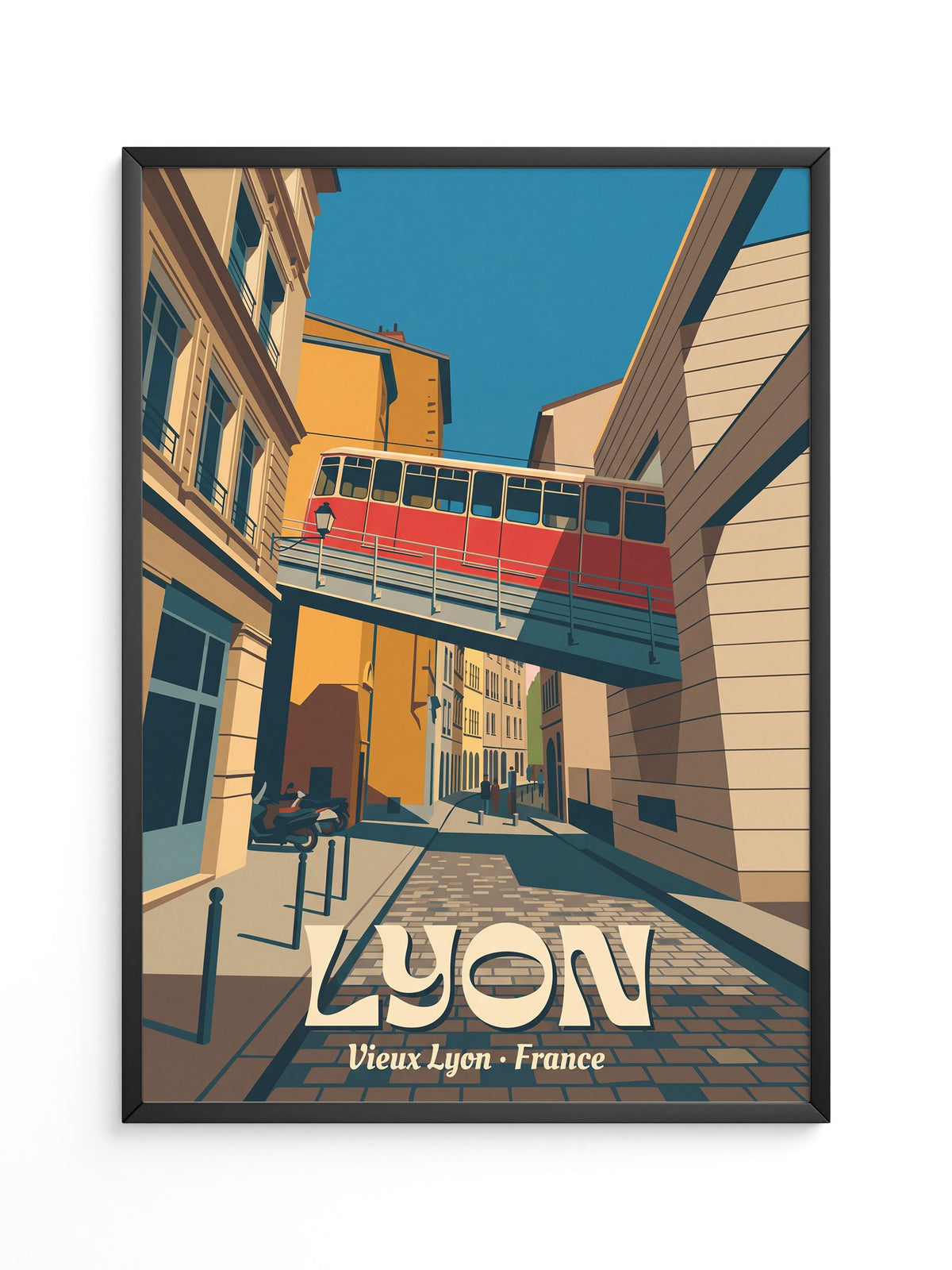 Lyon Straßenbahn Retro-Stil