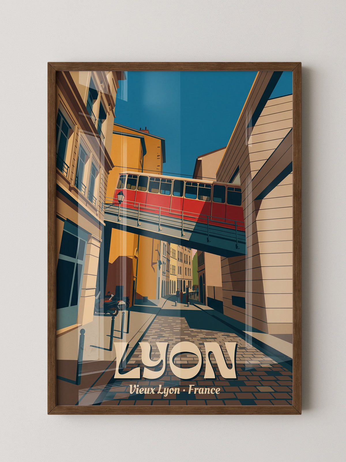 Lyon Straßenbahn Retro-Stil