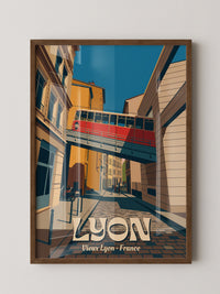 Lyon Straßenbahn Retro-Stil