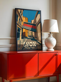 Lyon Straßenbahn Retro-Stil