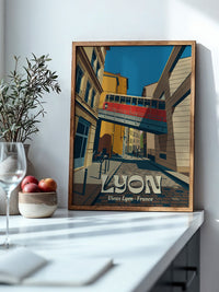 Lyon Straßenbahn Retro-Stil