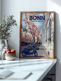 Bonn Kirschblüten Pastell-Szene
