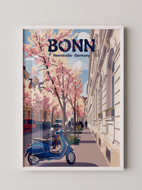 Bonn Kirschblüten Pastell-Szene