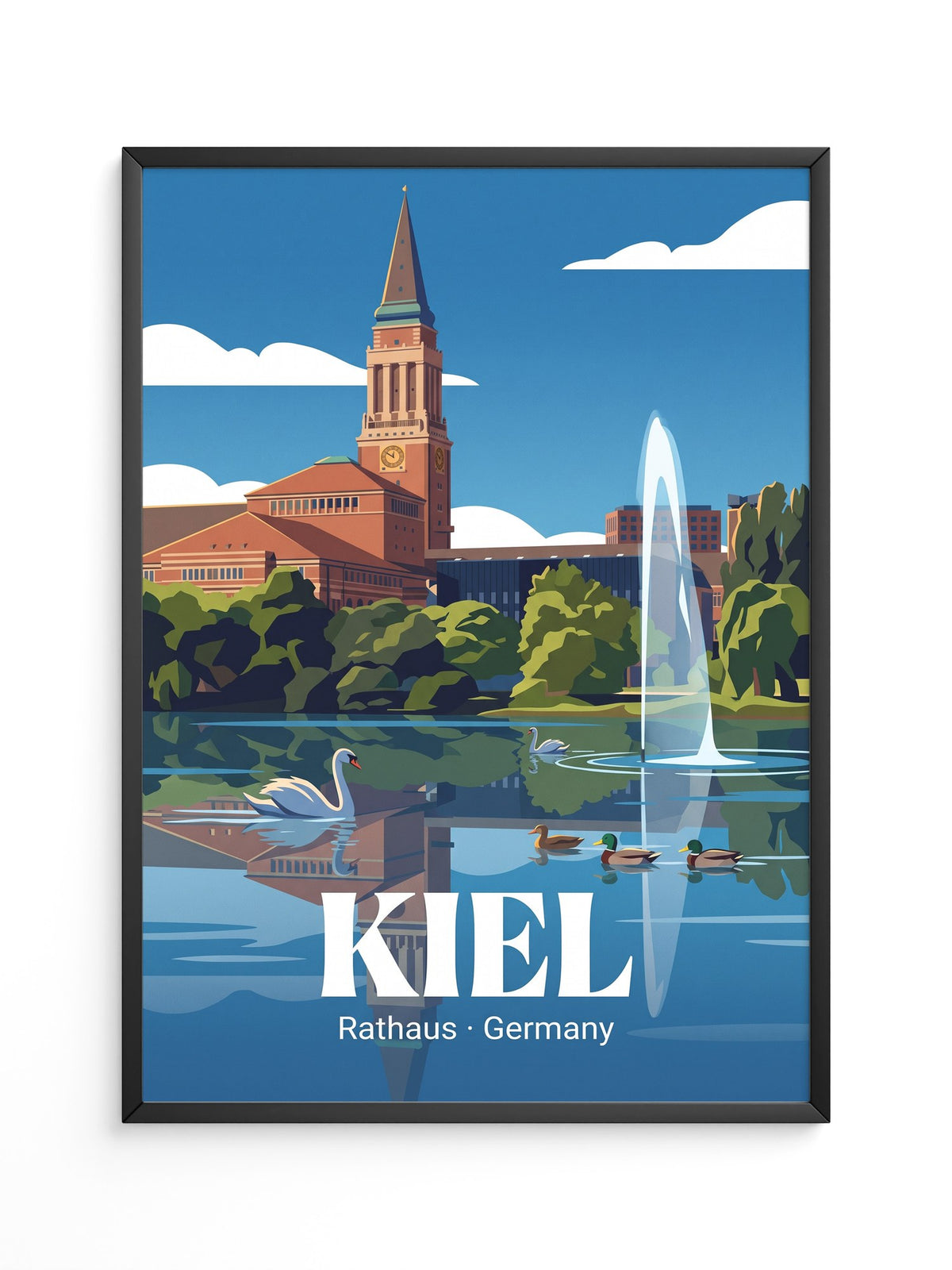Kiel Rathaus Seeansicht