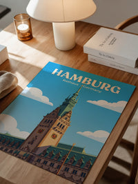 Hamburg Rathaus Turm Vintage