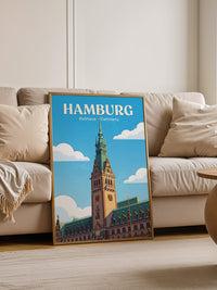 Hamburg Rathaus Turm Vintage