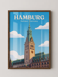 Hamburg Rathaus Turm Vintage