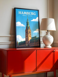 Hamburg Rathaus Turm Vintage