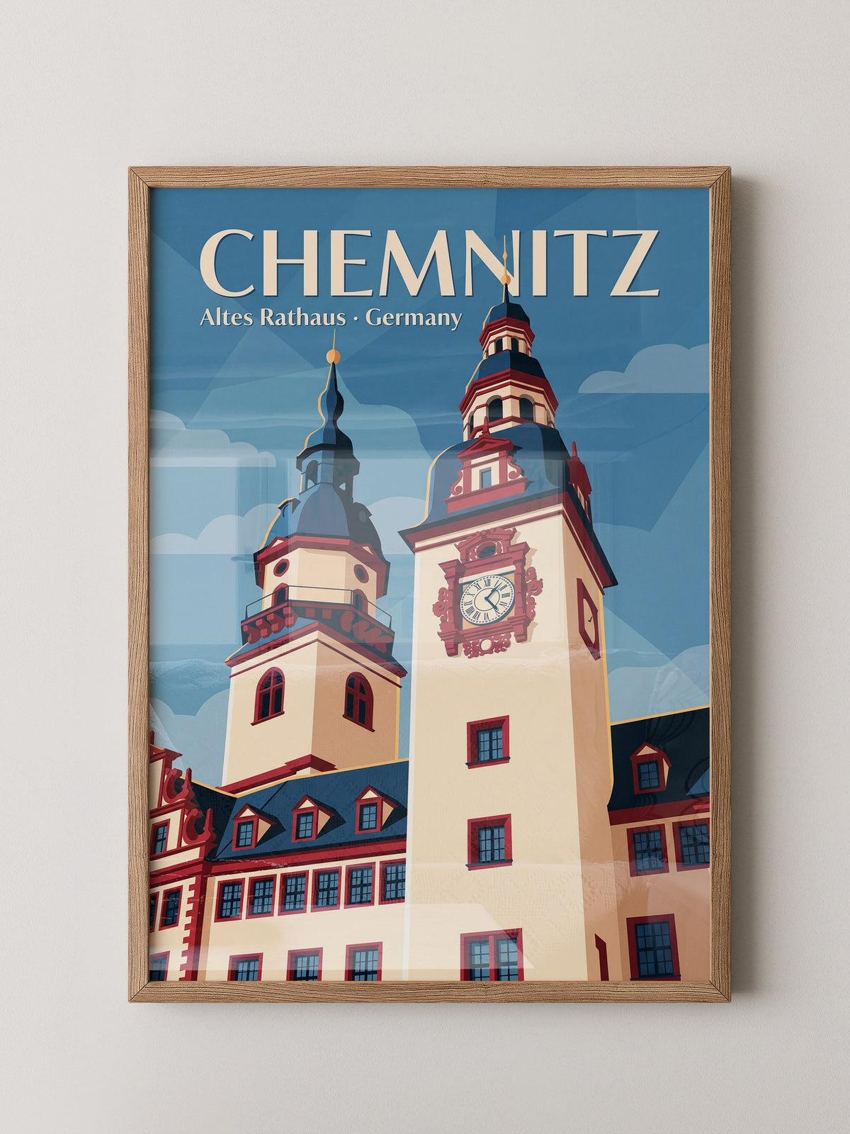 Chemnitzer Rathaus Vintage-Stil