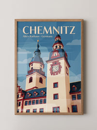 Chemnitzer Rathaus Vintage-Stil