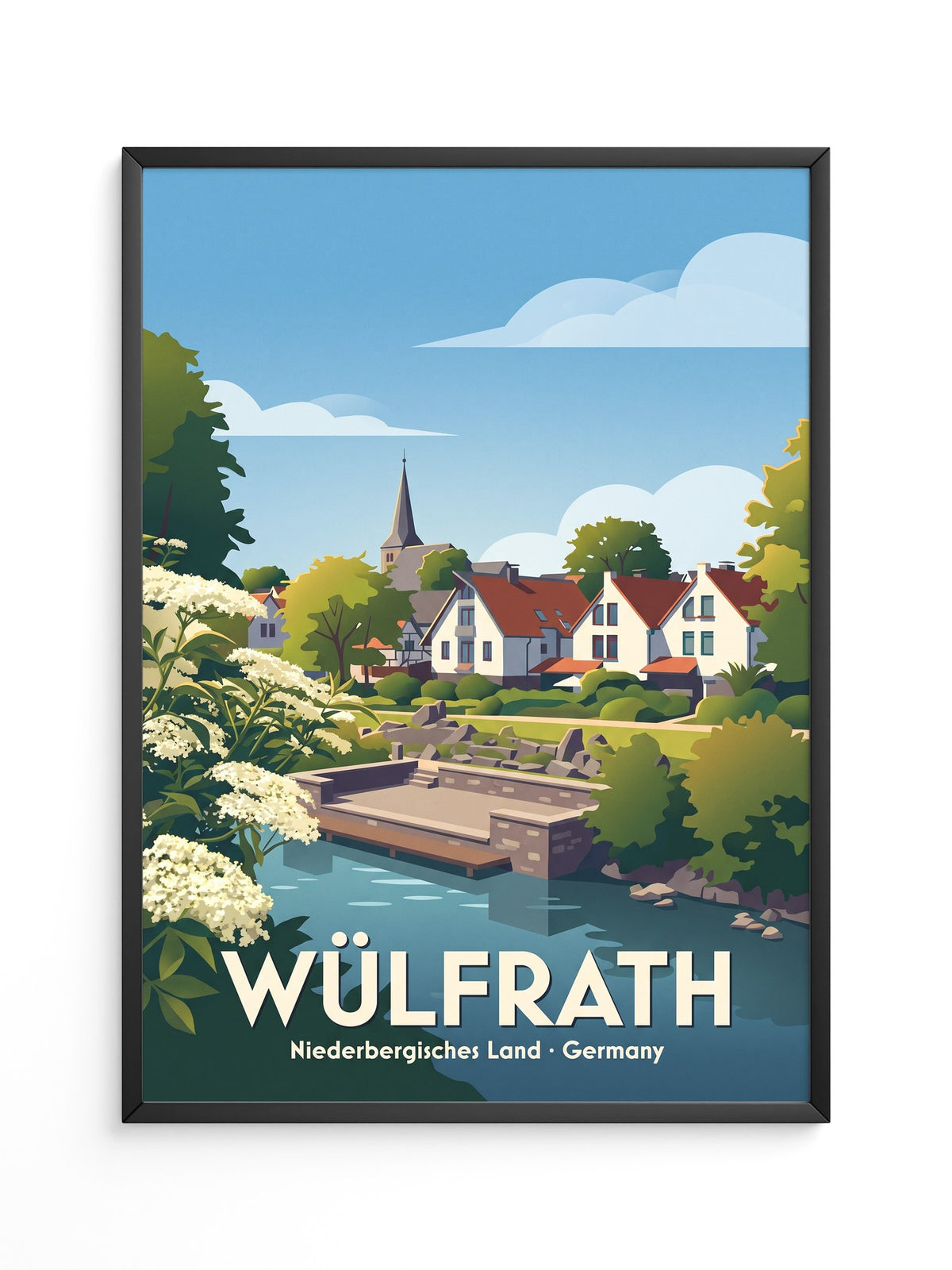 Wülfrath Stadtansicht Pastell