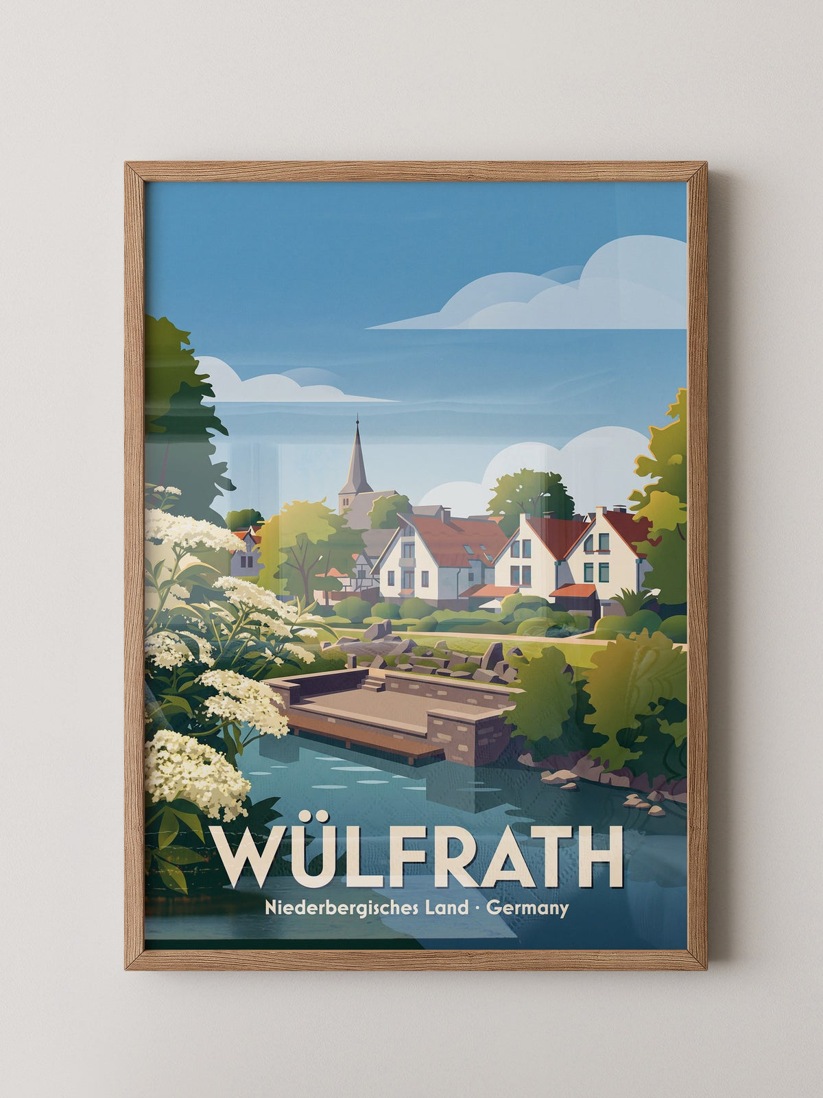 Wülfrath Stadtansicht Pastell
