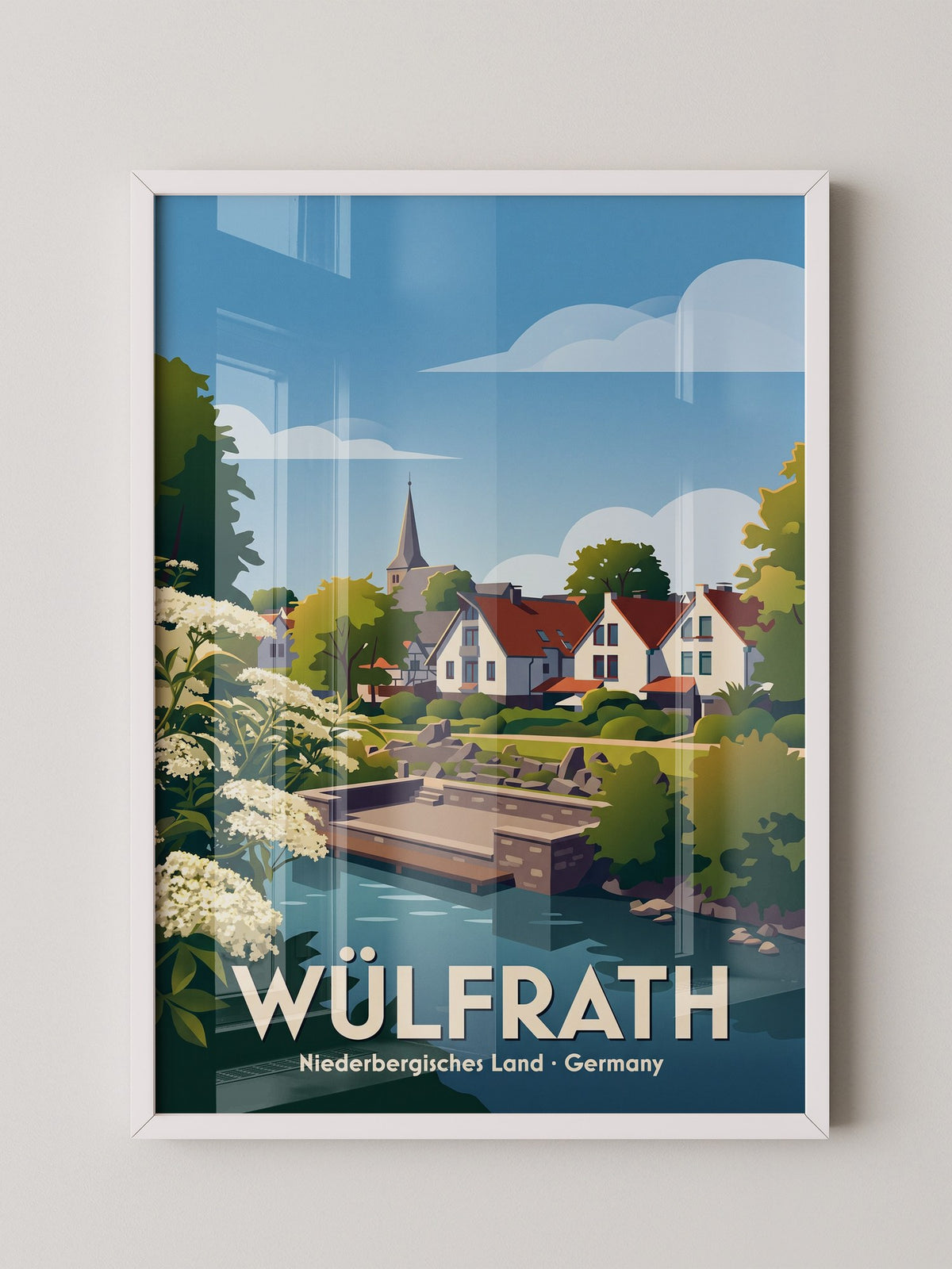 Wülfrath Stadtansicht Pastell
