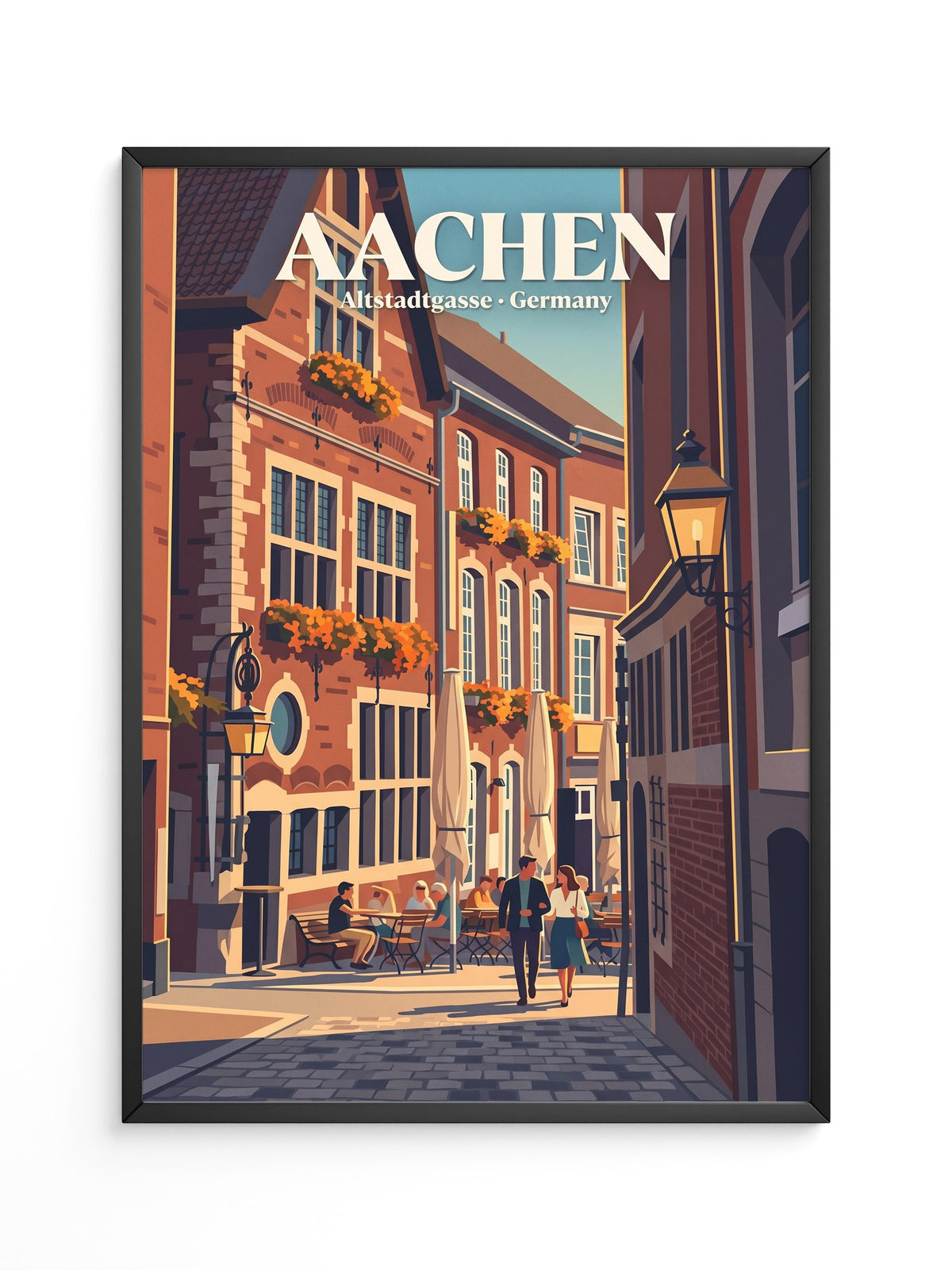 Aachener Altstadt Gasse Retro
