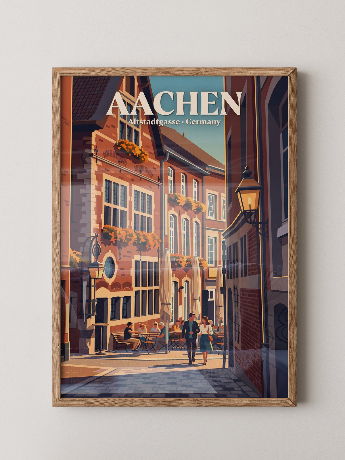 Aachener Altstadt Gasse Retro