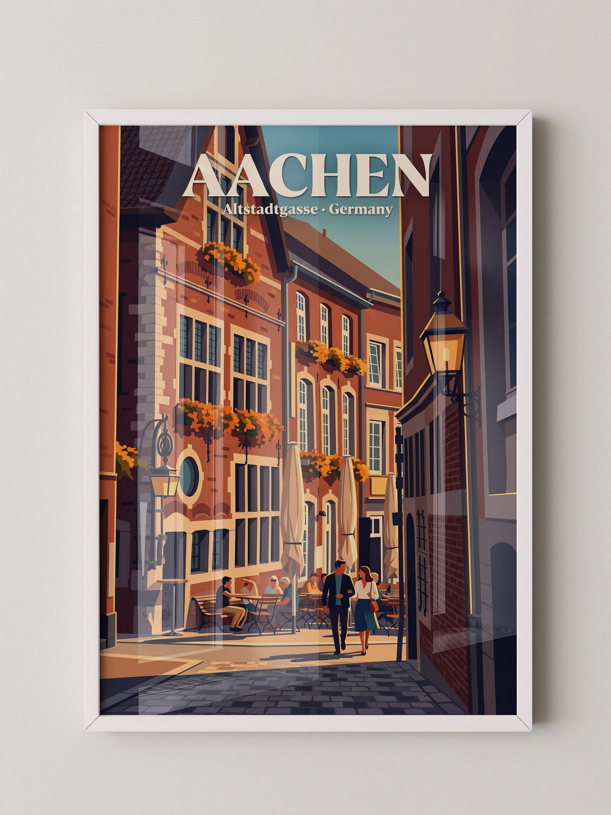 Aachener Altstadt Gasse Retro
