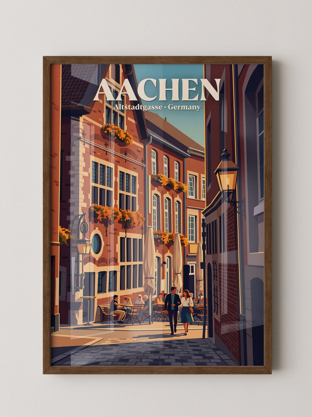 Aachener Altstadt Gasse Retro