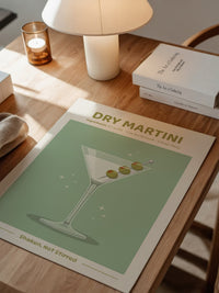 Martiniglas Oliven Shaken Glanz