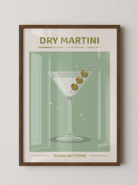 Martiniglas Oliven Shaken Glanz