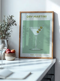 Martiniglas Oliven Shaken Glanz