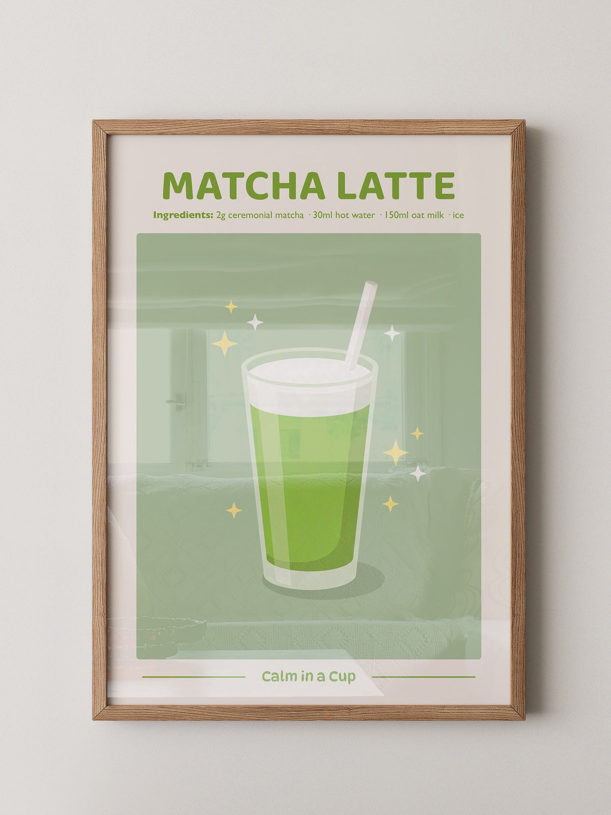 Matcha Latte grün Erfrischung