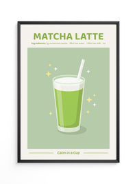 Matcha Latte grün Erfrischung