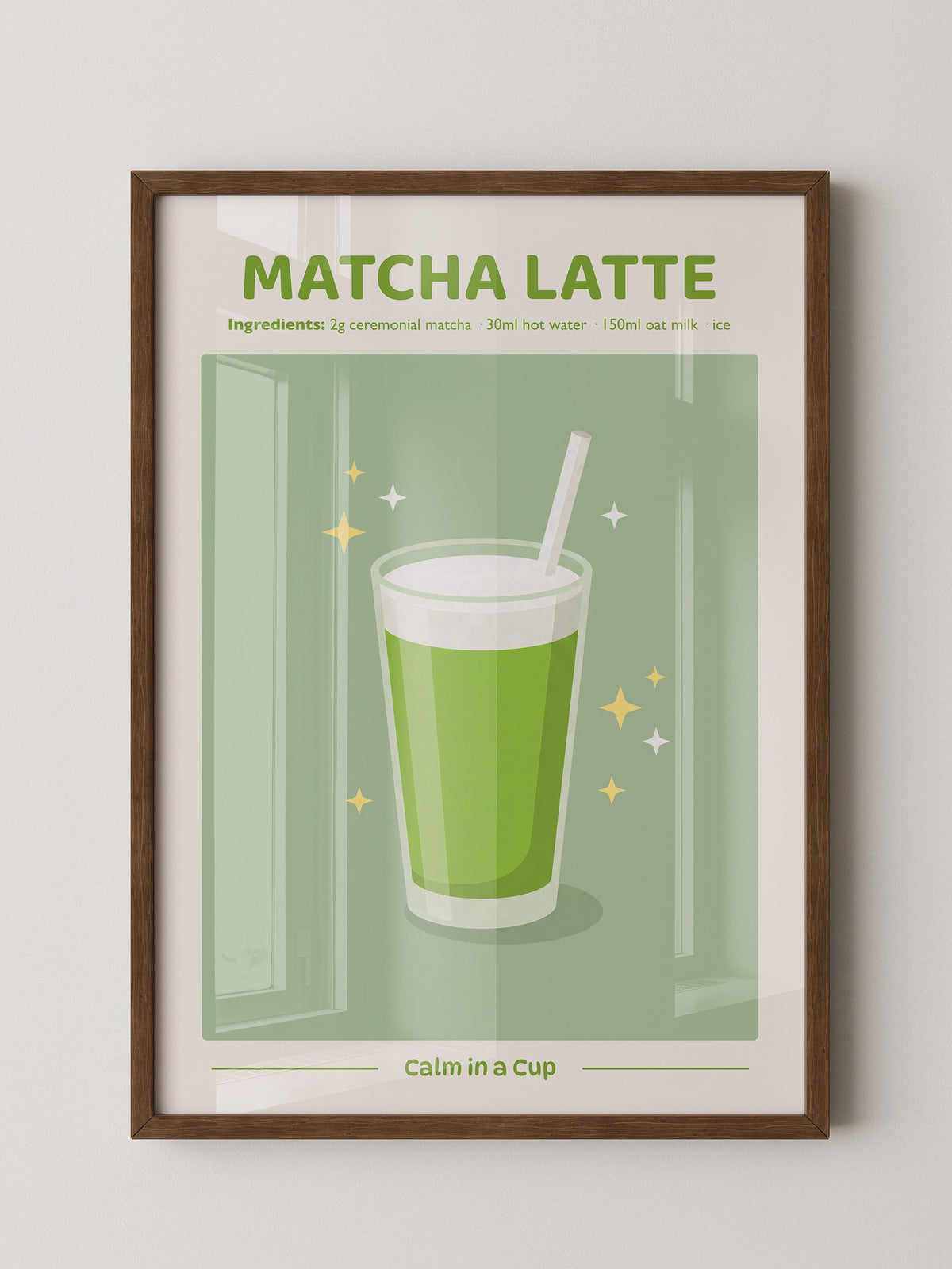 Matcha Latte grün Erfrischung